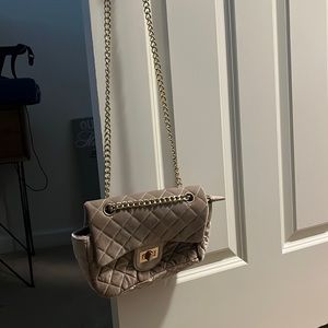 Faux velvet purse